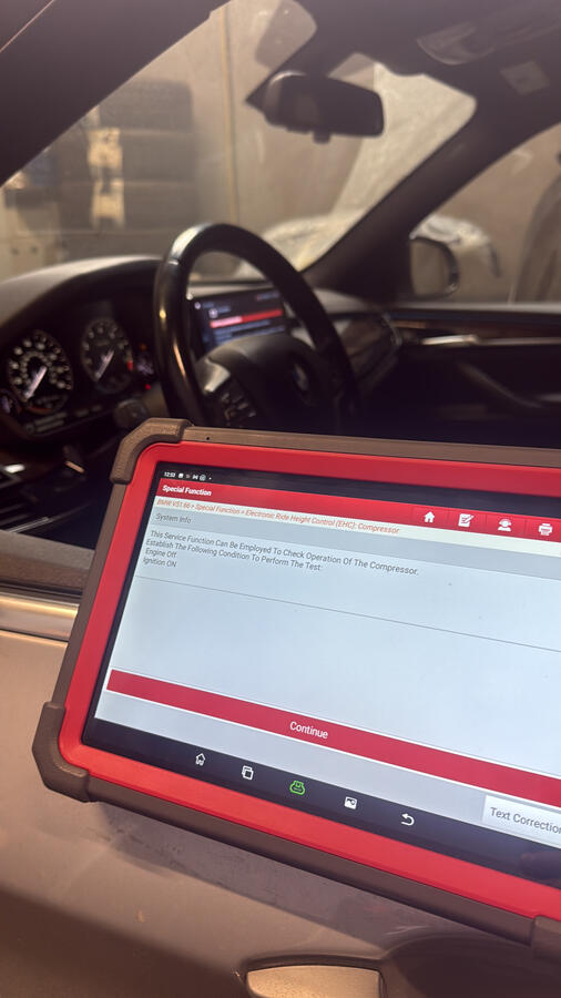 Test i Sterowanie Zawieszeniem Pneumatycznym BMW kasowanie check engine dojazd Żywiec Łodygowice